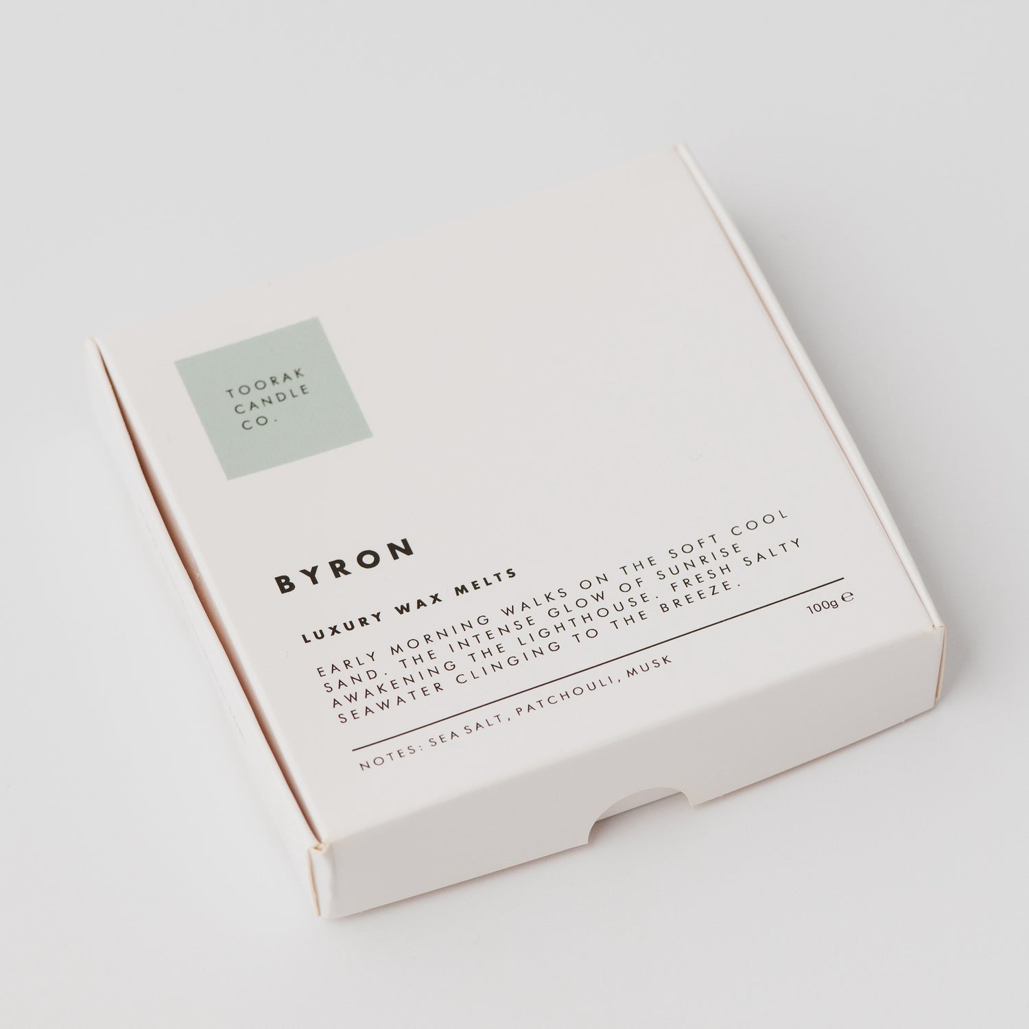 Bryon wax melts on a plain white background