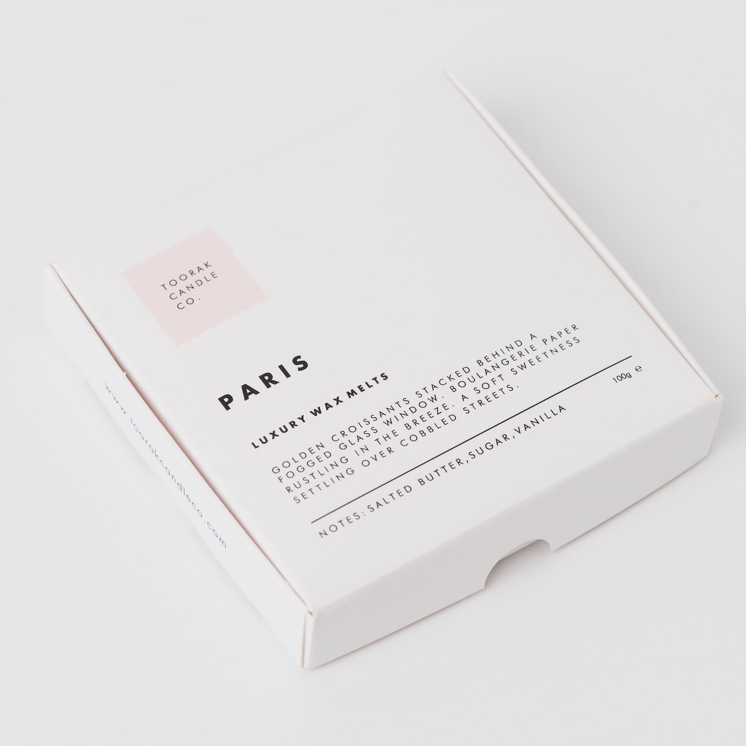 Paris natural wax melts on white background