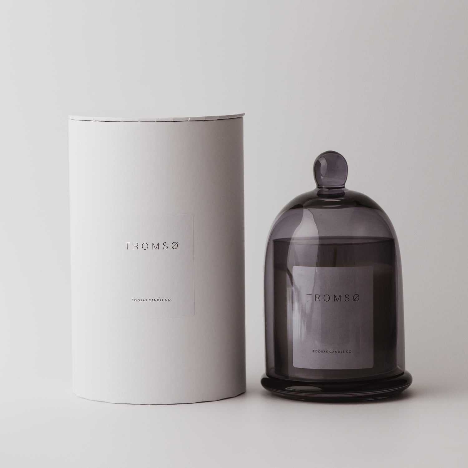 Tromsø luxury cloche candle with box 