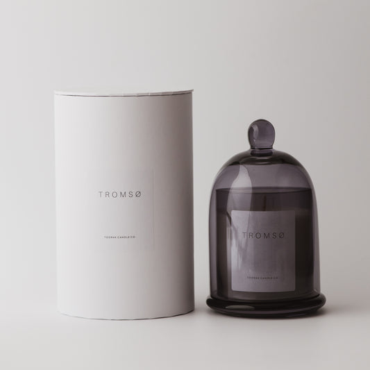 Tromsø luxury cloche candle with box 
