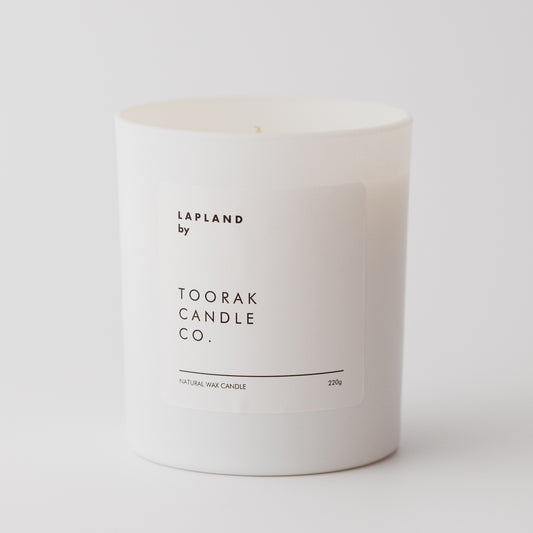 LAPLAND Natural Wax Candle on a plain white background