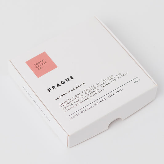 Prague wax melts on plain white background