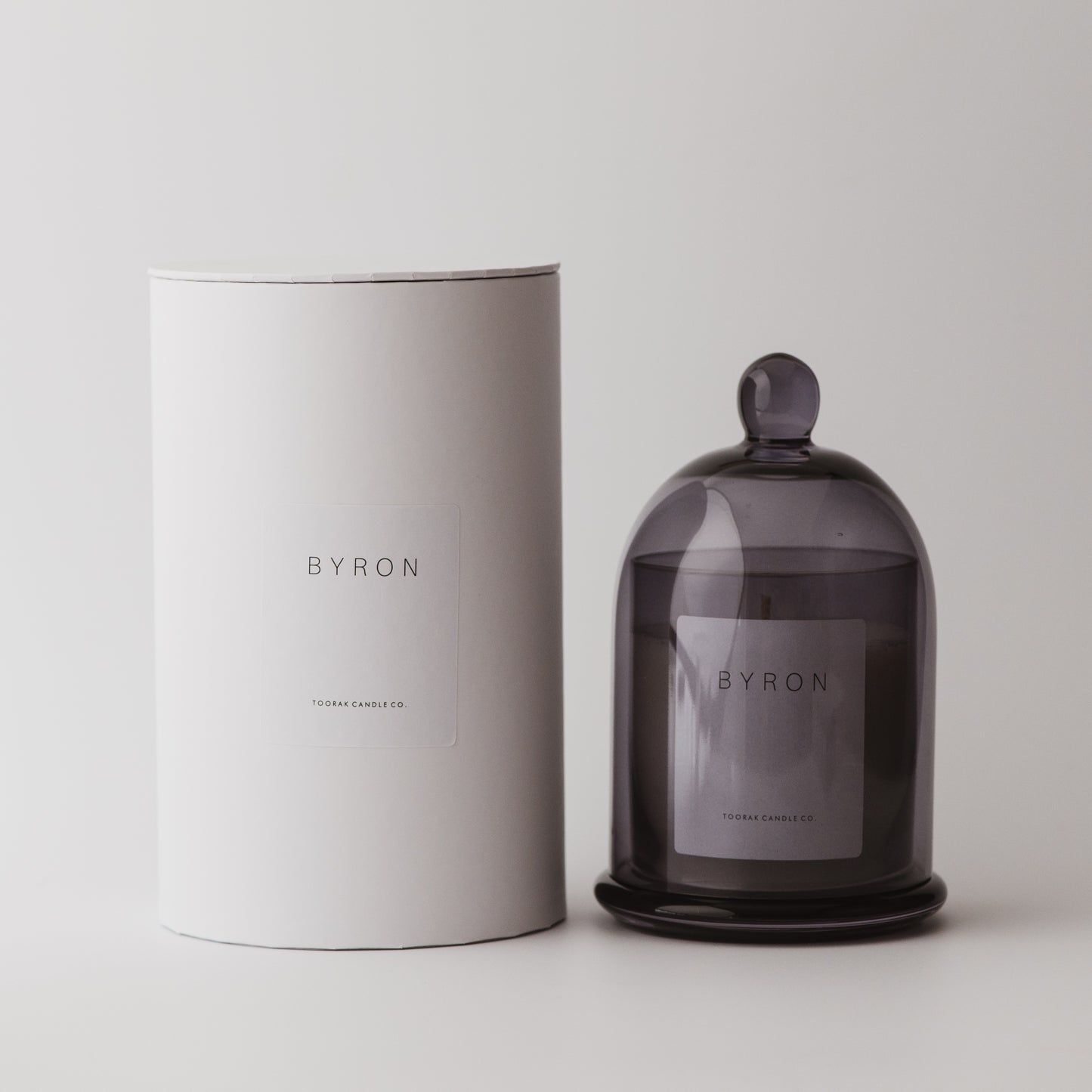 Byron luxury natural wax cloche candle with box 