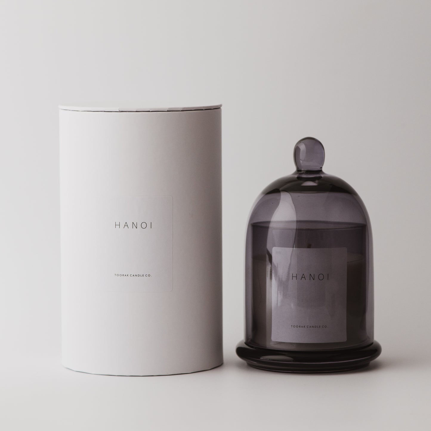 Hanoi luxury cloche candle grey 